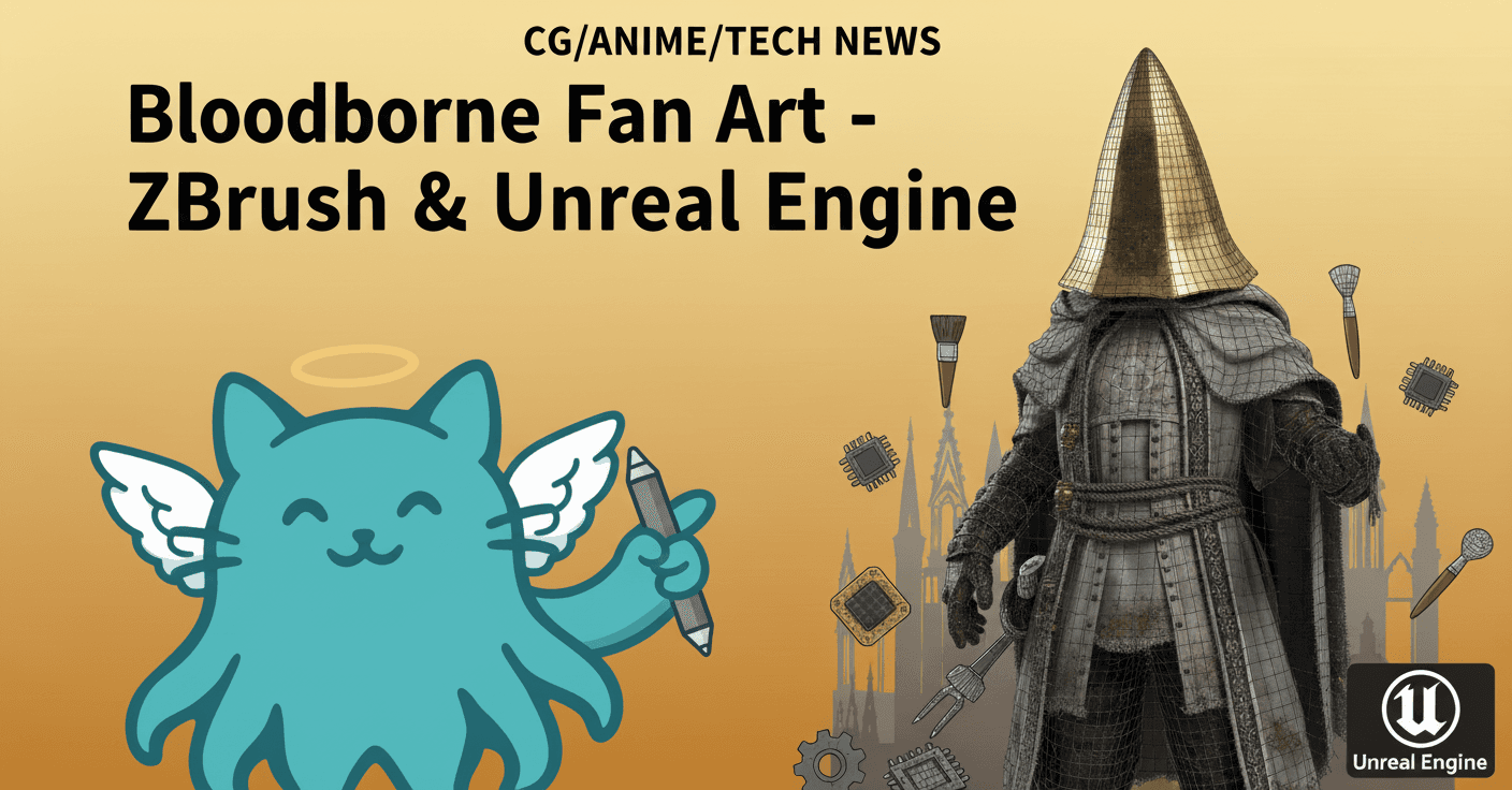 『Bloodborne』ファンアートがすごすぎる──ZBrushとUnreal Engineで4年越しの血塗られた狩人が完成